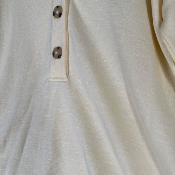 J Jill S Small Petites Pastel Yellow Pullover Top Button Comfort Cozy Casual - Picture 8 of 12